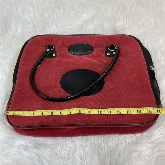 New!!! GMS PET SUPPLIES red / burgundy corduroy dog/ cat bag carrier - Picture 9 of 15